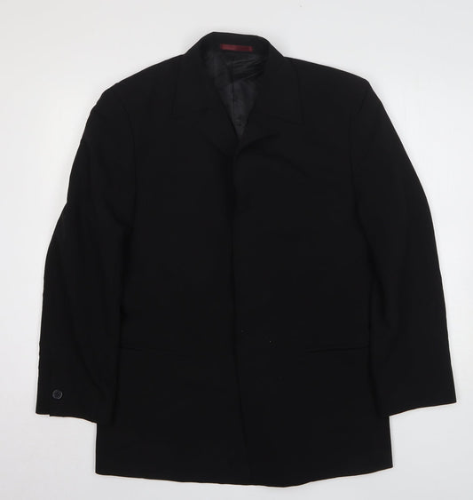 Butler and Webb Mens Black Polyester Jacket Suit Jacket Size 38