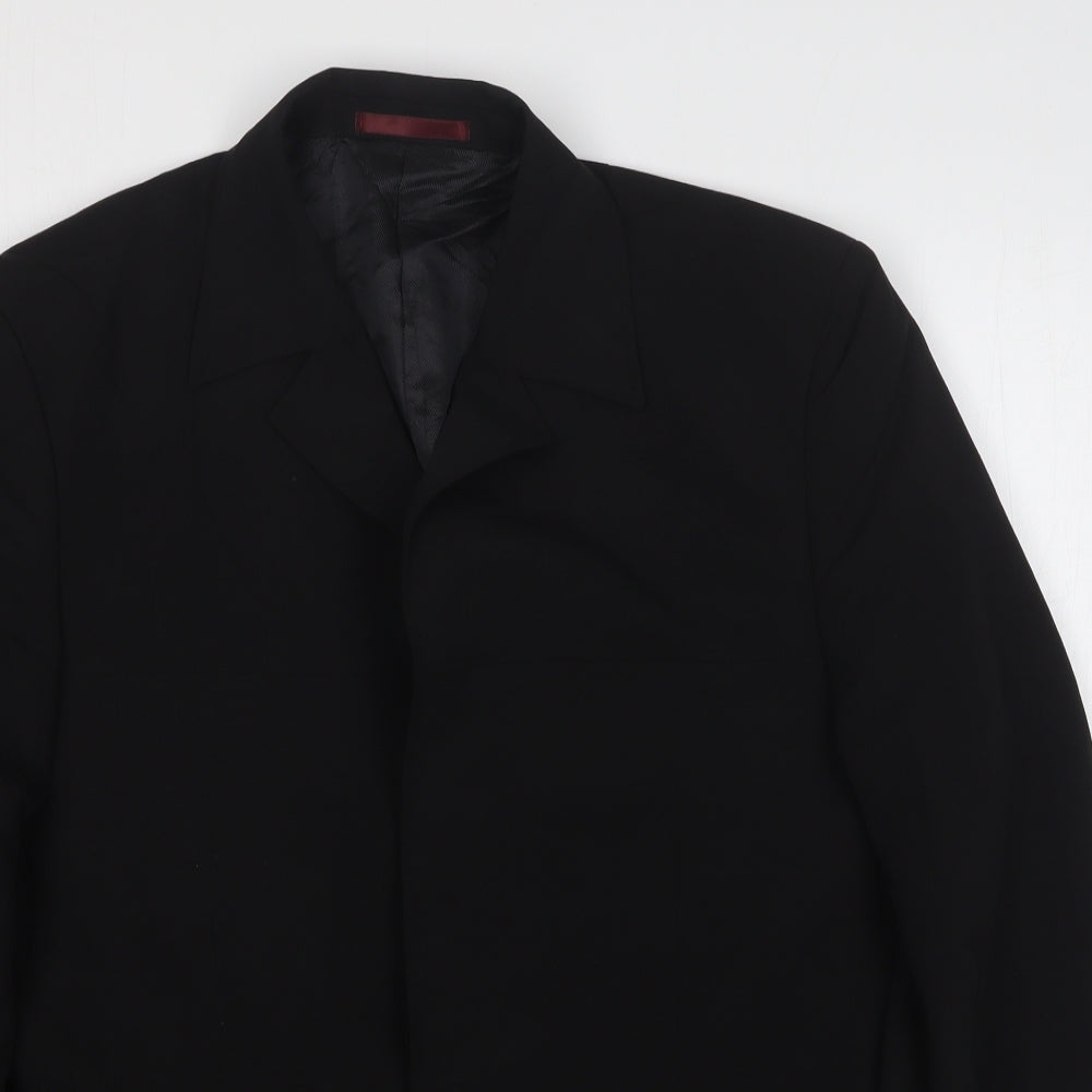 Butler and Webb Mens Black Polyester Jacket Suit Jacket Size 38
