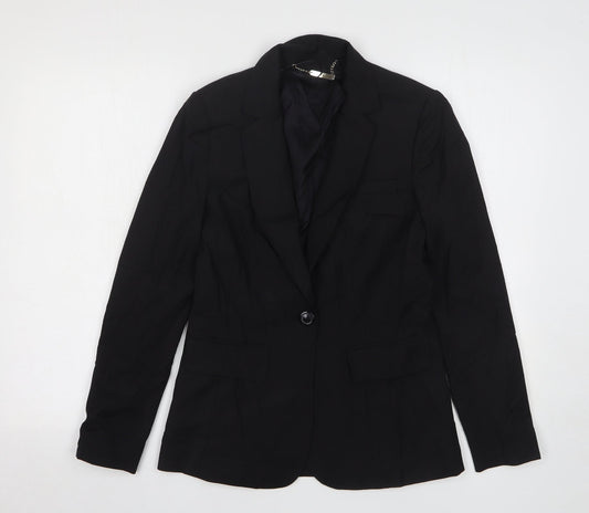 Et Vous Womens Black Polyester Jacket Suit Jacket Size 8