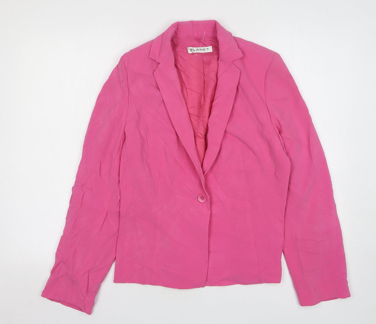 Planet Womens Pink Triacetate Jacket Suit Jacket Size 10