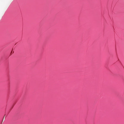 Planet Womens Pink Triacetate Jacket Suit Jacket Size 10