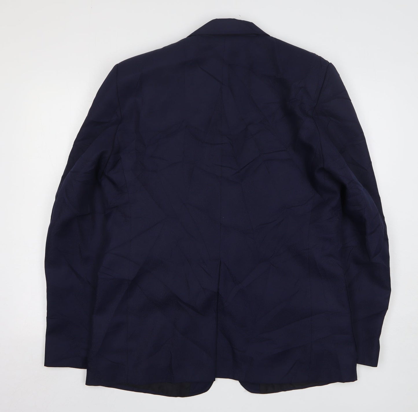Vineclose Mens Blue Polyester Jacket Suit Jacket Size 44