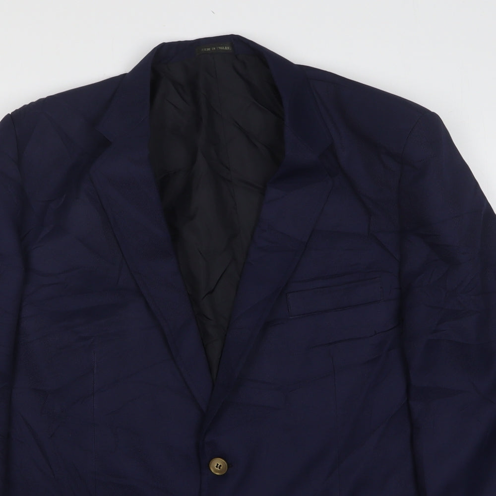 Vineclose Mens Blue Polyester Jacket Suit Jacket Size 44