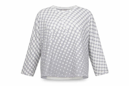 Noni B Womens Grey Round Neck Polka Dot Viscose Pullover Jumper Size M