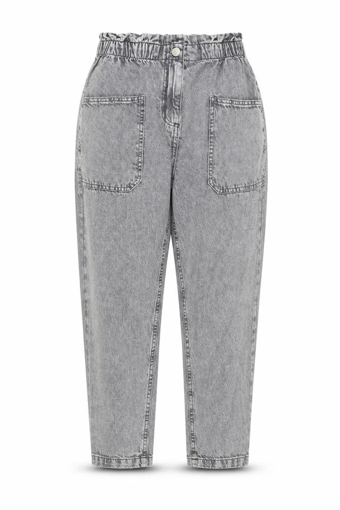 Dunnes Stores Womens Grey Cotton Straight Jeans Size 26 in L23 in Regular Zip