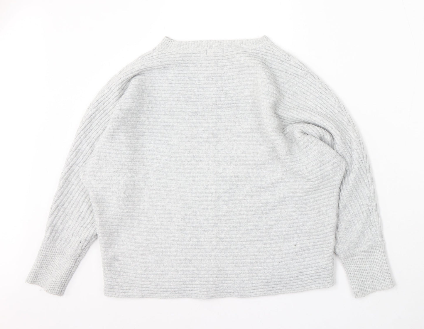 F&F Womens Grey Round Neck Polyester Pullover Jumper Size L