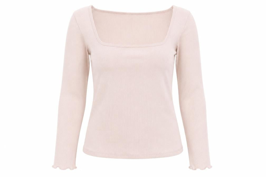 STR Womens Pink Square Neck Viscose Pullover Jumper Size L