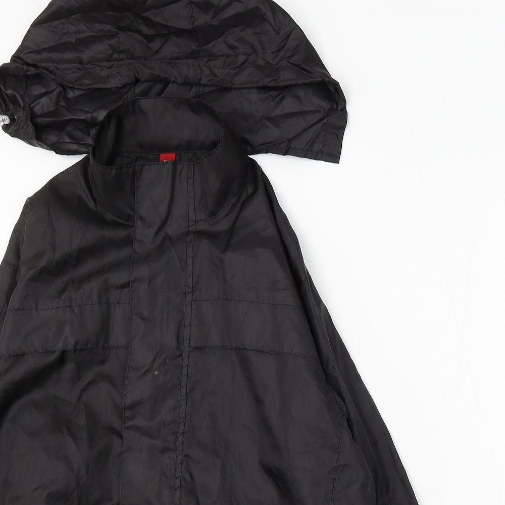 Denim & Co. Womens Black Jacket Size 12 Zip