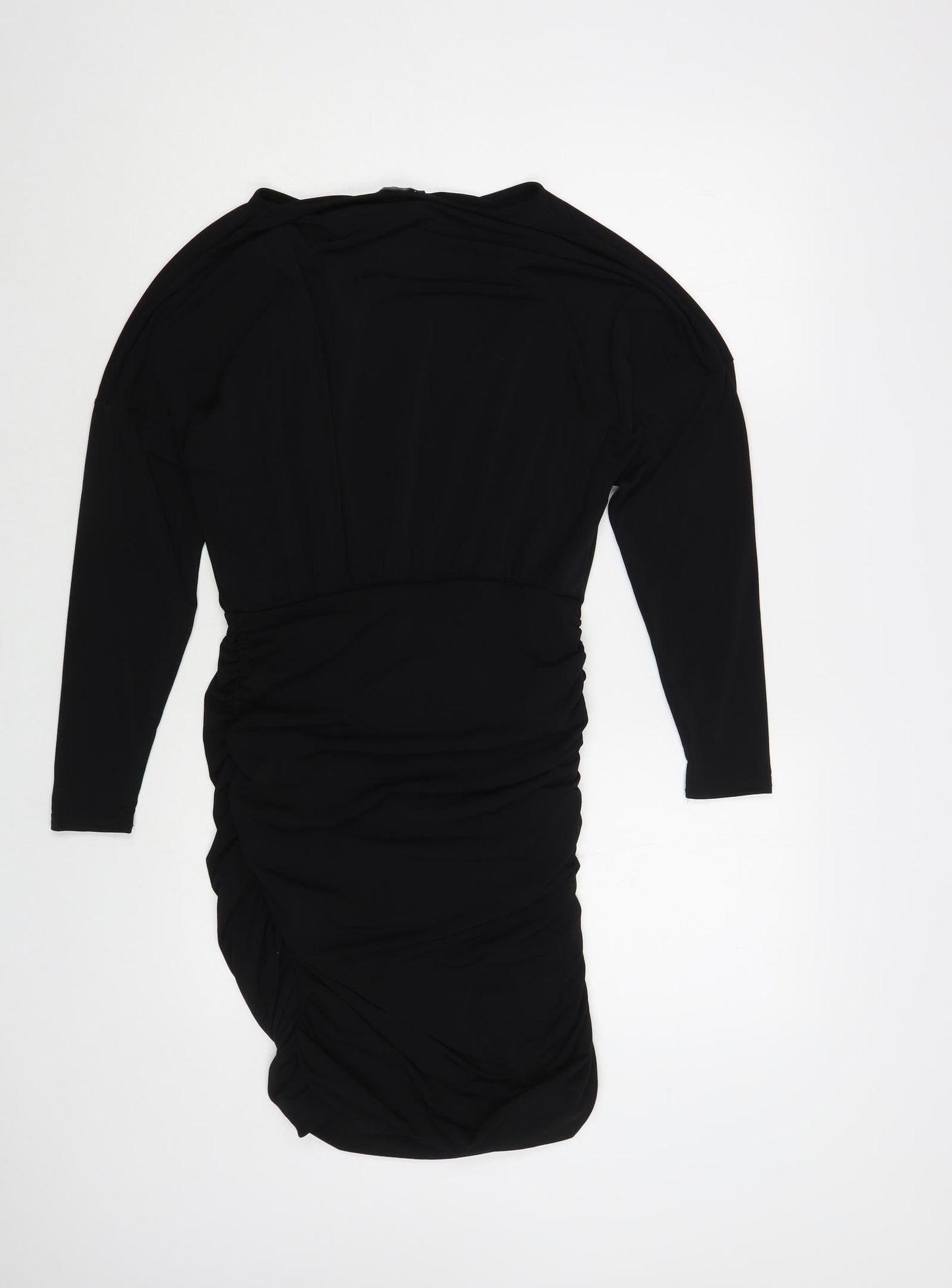 New Look Womens Black Polyester Bodycon Size 10 Boat Neck Pullover