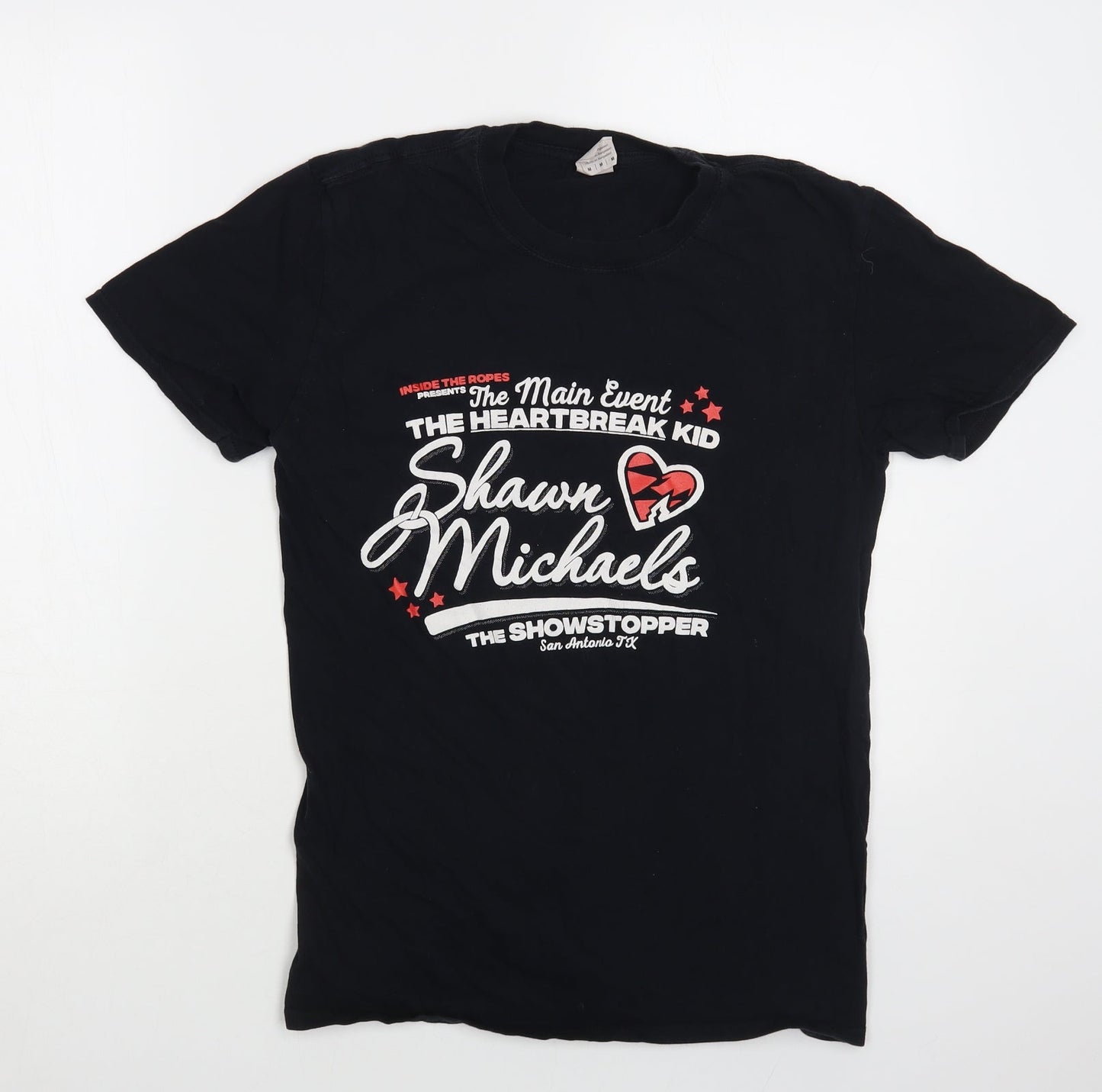 Gildan Mens Black Cotton T-Shirt Size M Crew Neck - The Heartbreak Kid