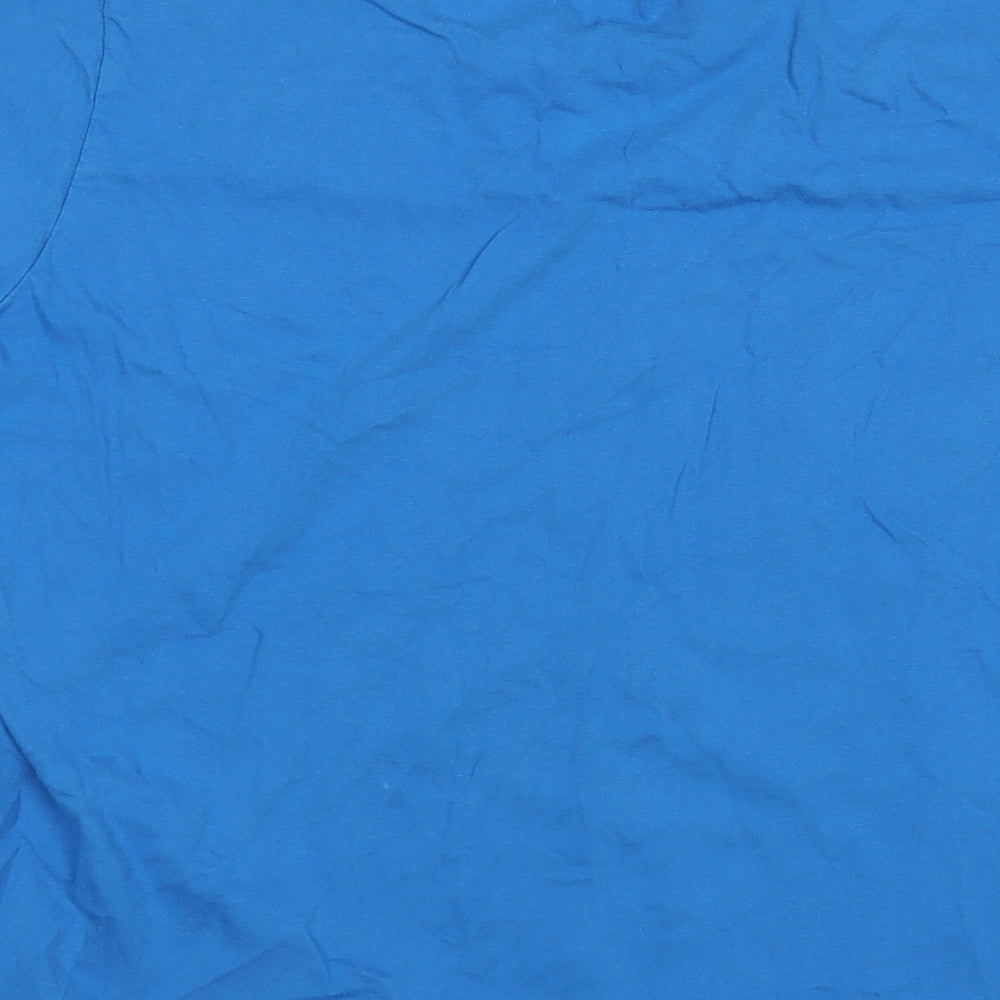 Gildan Womens Blue Cotton Basic T-Shirt Size XL V-Neck - The Slackers