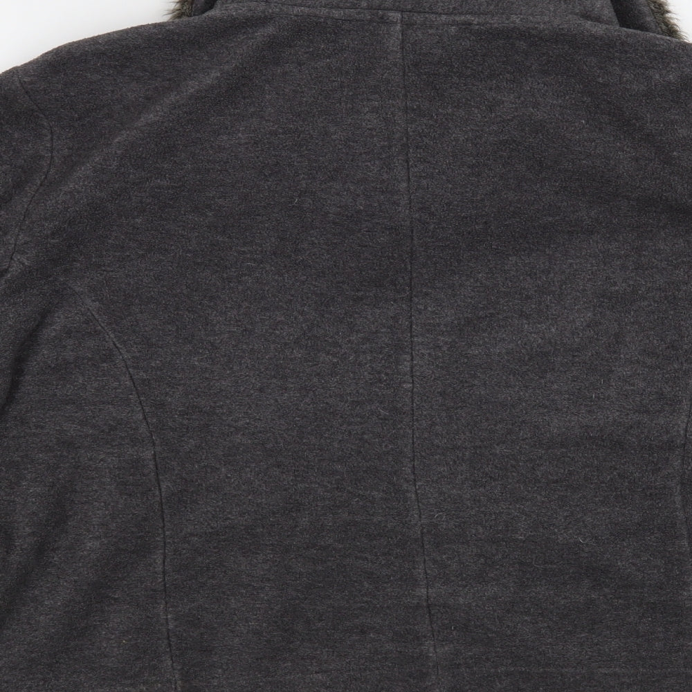 Alex & Co. Womens Grey Jacket Size 16 Zip