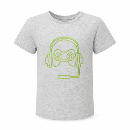 Dunnes Boys Grey Polyester Basic T-Shirt Size 3-4 Years Round Neck - Gaming