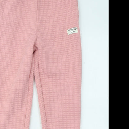 Dunnes Womens Pink Polyester Jogger Trousers Size 25 in L25 in Regular Drawstring