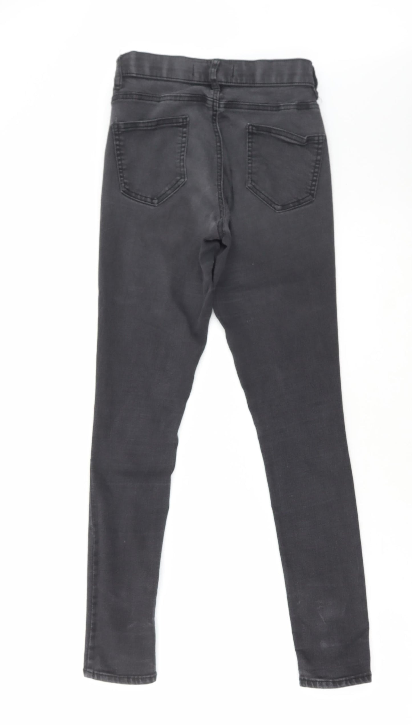 George Womens Grey Cotton Skinny Jeans Size S L28 in Regular Zip