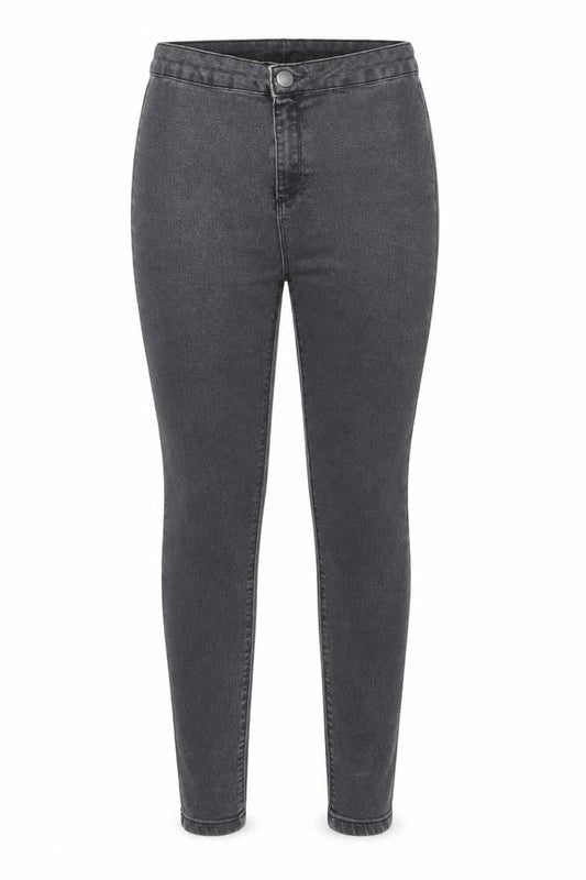 Dorothy Perkins Womens Grey Cotton Skinny Jeans Size 12 L27 in Regular Zip