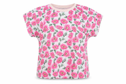 Atmosphere Womens Pink Floral Viscose Basic T-Shirt Size 10 Round Neck