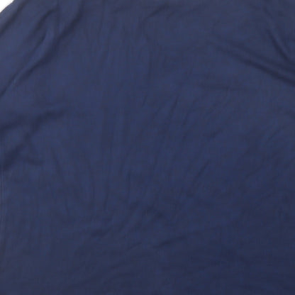 Tu Womens Blue Round Neck Viscose Pullover Jumper Size 10