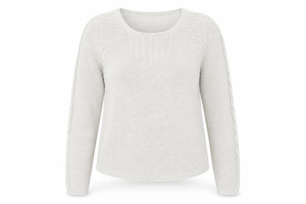 Monsoon Womens Grey Round Neck Acrylic Pullover Jumper Size 10