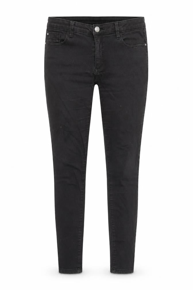 Denim & Co. Womens Black Cotton Skinny Jeans Size 12 L28.5 in Regular Button