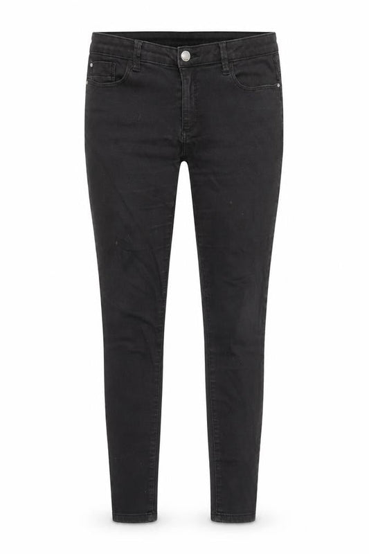 Denim & Co. Womens Black Cotton Skinny Jeans Size 12 L28.5 in Regular Button