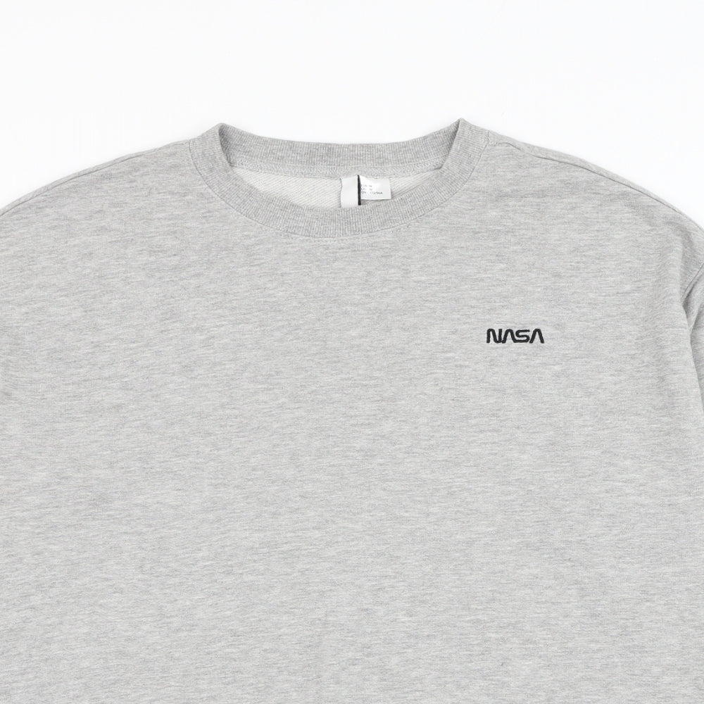 Divided by H&M Womens Grey Cotton Pullover Sweatshirt Size M Pullover - NASA