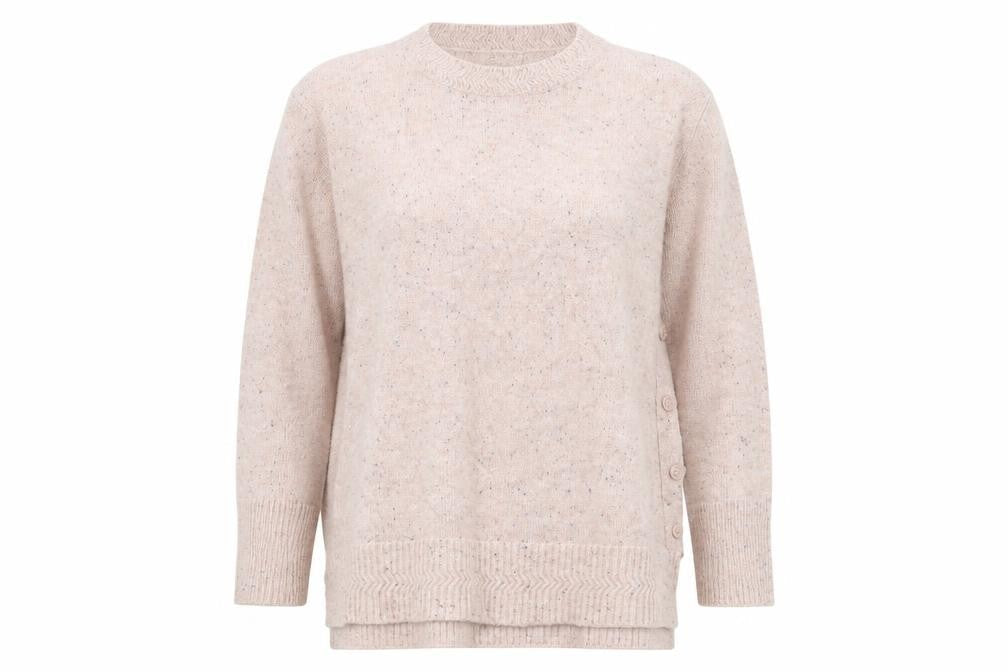 Monsoon Womens Pink Round Neck Polyester Pullover Jumper Size M