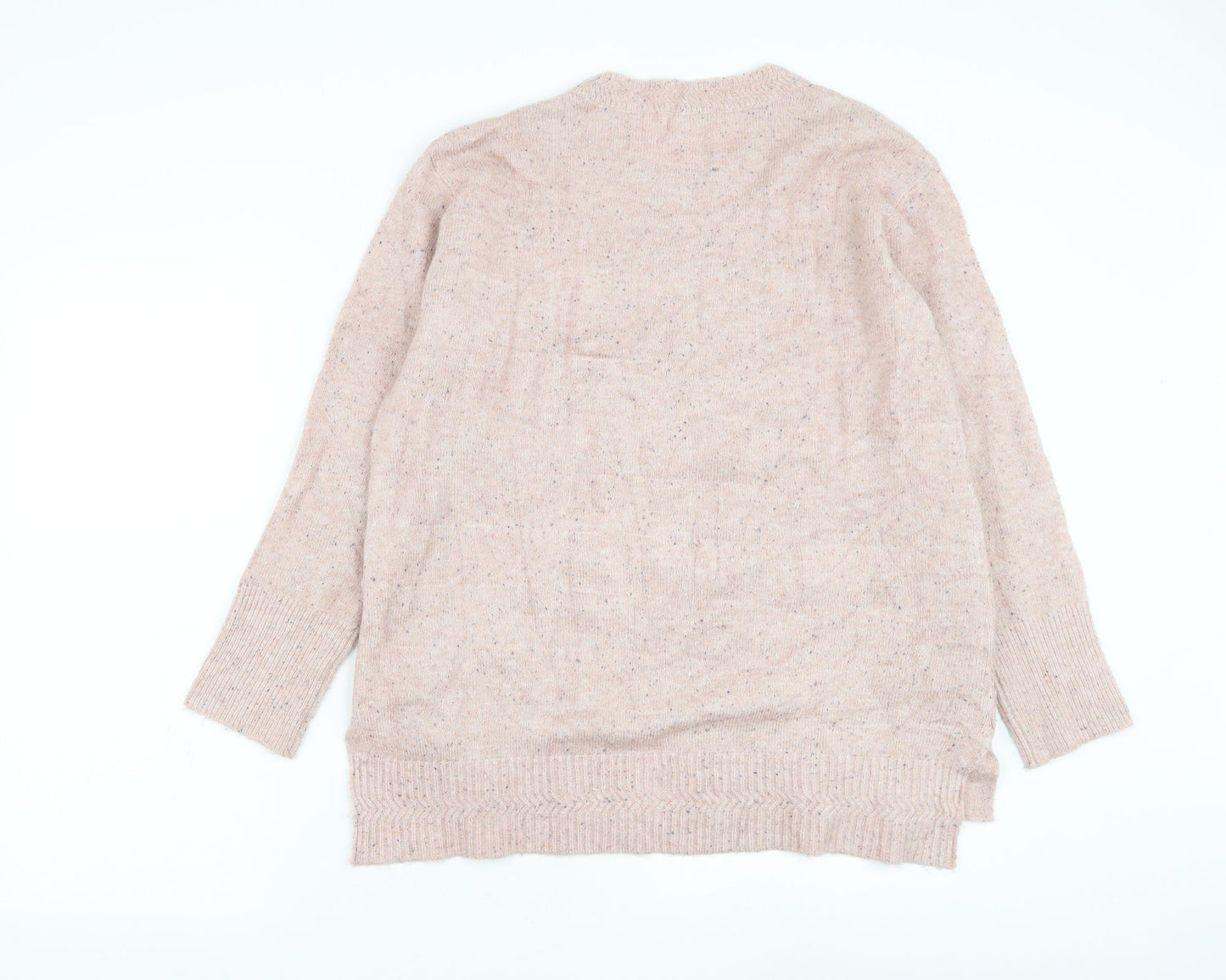 Monsoon Womens Pink Round Neck Polyester Pullover Jumper Size M