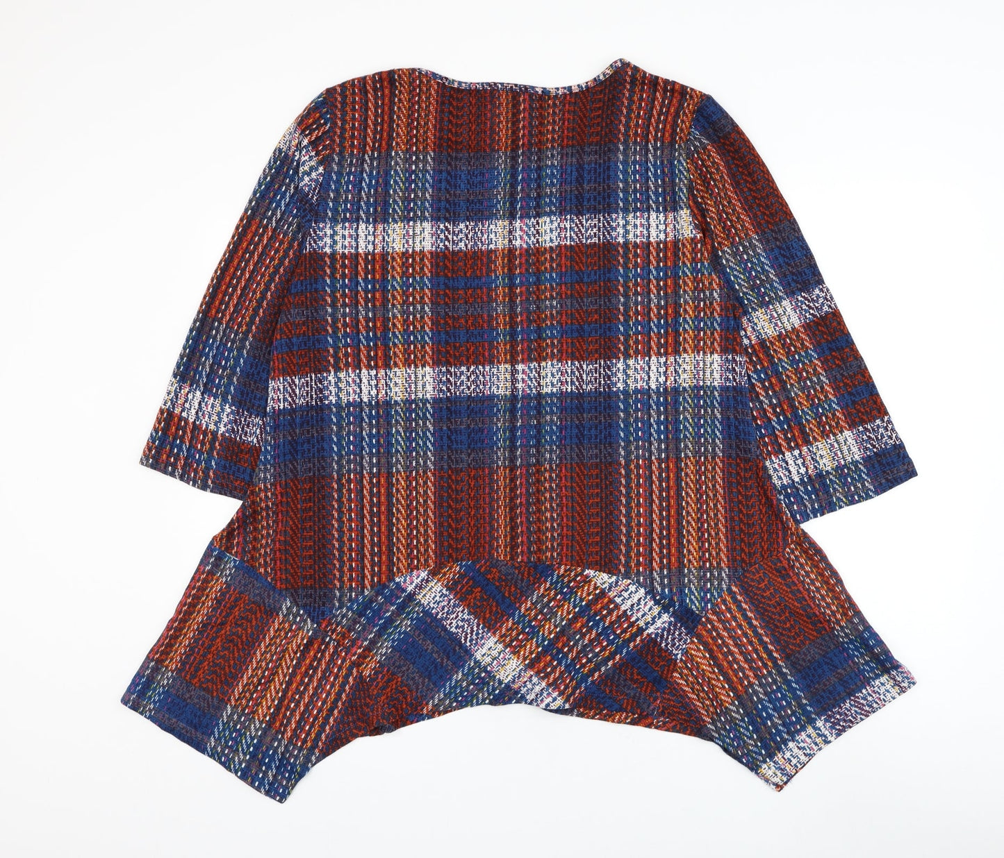 Preworn Womens Multicoloured Round Neck Check Polyester Pullover Jumper Size XL