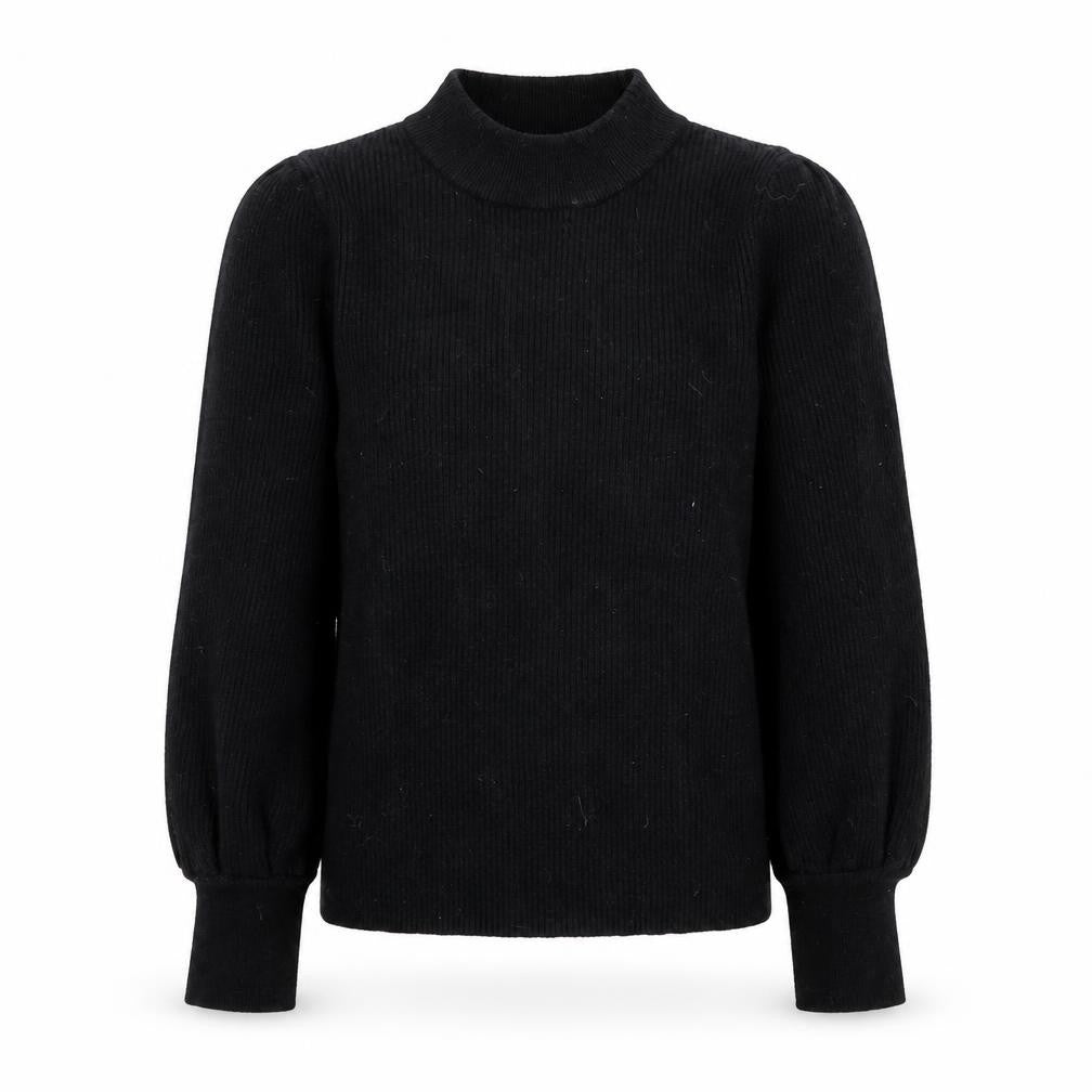 F&F Girls Black Mock Neck Viscose Pullover Jumper Size 9-10 Years Pullover