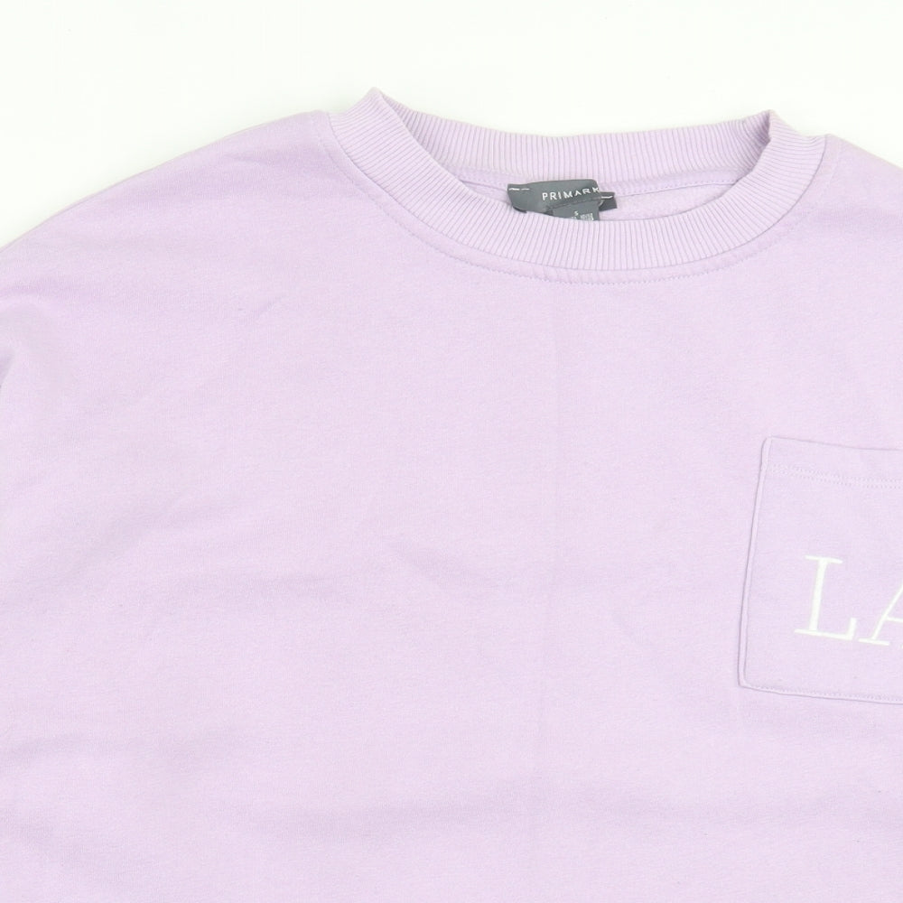 Primark Womens Purple Cotton Pullover Sweatshirt Size S Pullover - LA
