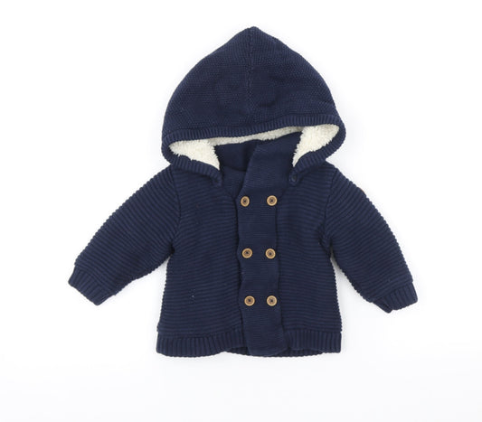 Obaibi Baby Blue Jacket Size 12 Months Button