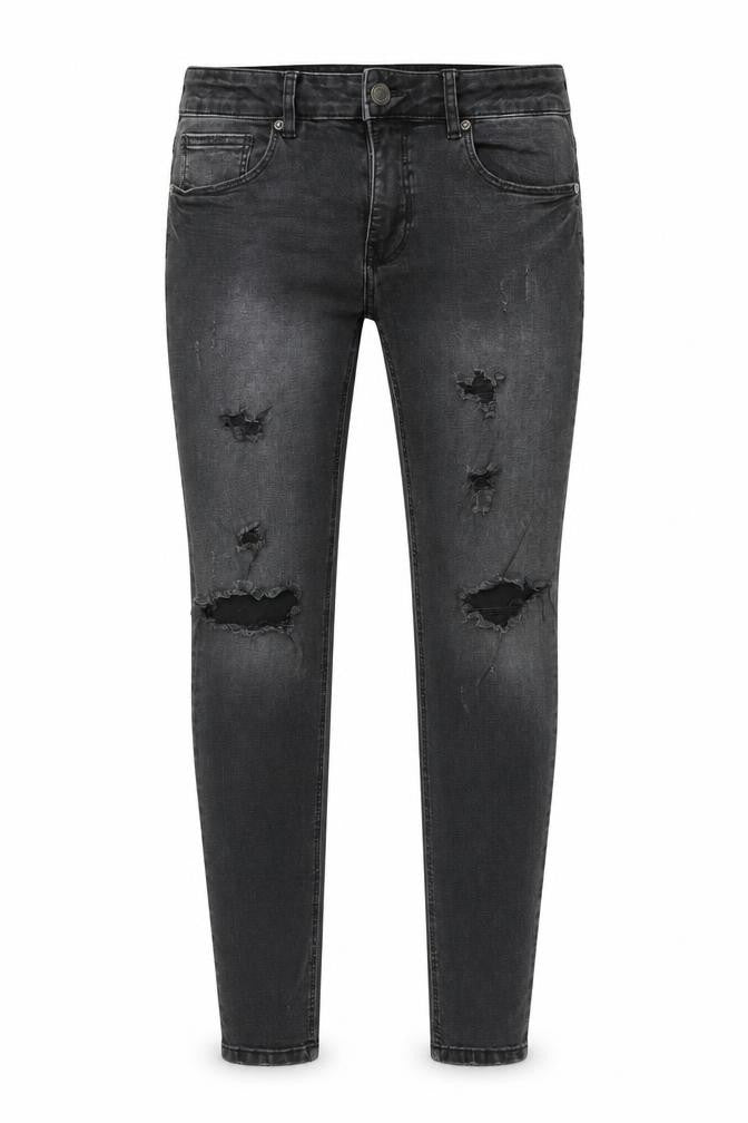 Denim & Co. Mens Grey Cotton Skinny Jeans Size 34 in L30 in Regular Button