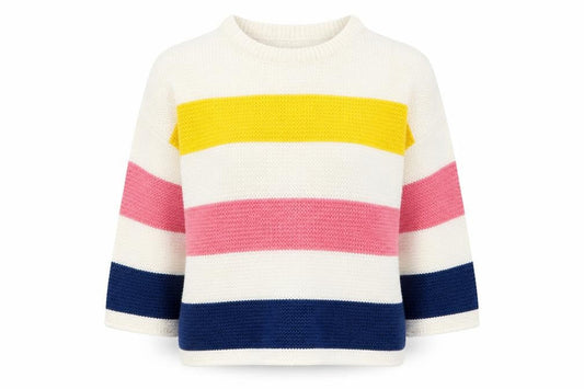 Brave Soul Womens Multicoloured Round Neck Striped Acrylic Pullover Jumper Size 12