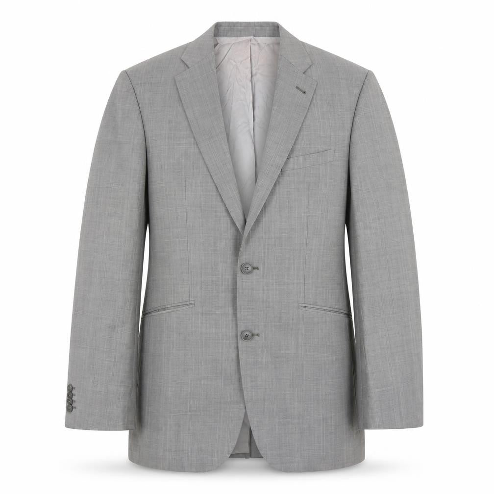 Bogart Mens Grey Plaid Wool Jacket Suit Jacket Size L