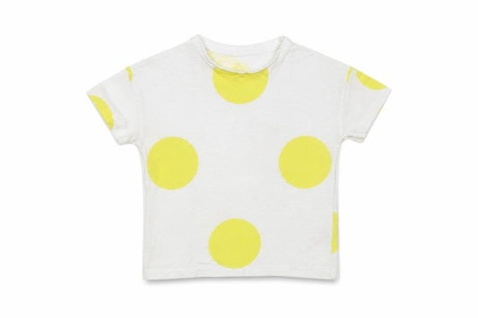 F&F Baby White Polka Dot Cotton Pullover T-Shirt Size 18-24 Months Crew Neck Pullover