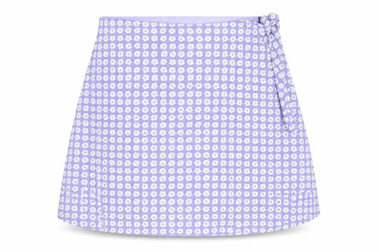 Divided by H&M Womens Purple Floral Polyester A-Line Skirt Size 6 Zip