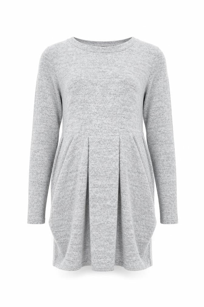 Missi London Womens Grey Polyester Jumper Dress Size S Round Neck