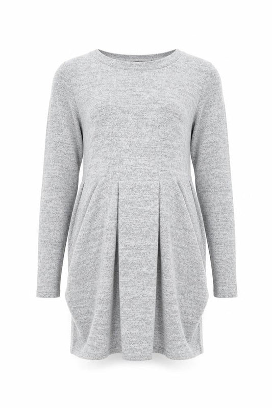 Missi London Womens Grey Polyester Jumper Dress Size S Round Neck