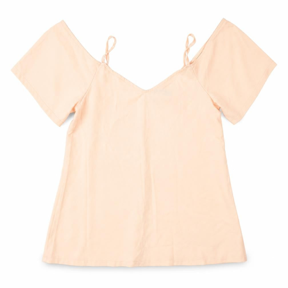 Boohoo Womens Pink Viscose Basic Blouse Size 10 V-Neck