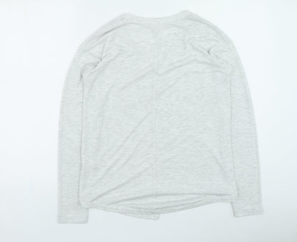 Next Womens Grey Round Neck Viscose Pullover Jumper Size 12