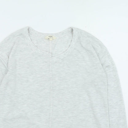 Next Womens Grey Round Neck Viscose Pullover Jumper Size 12