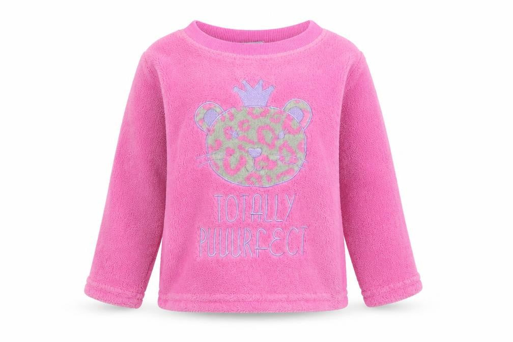 Crafted Girls Pink Solid Polyester Cami Pyjama Top Size 12-18 Months Pullover - Cat Lounge Top