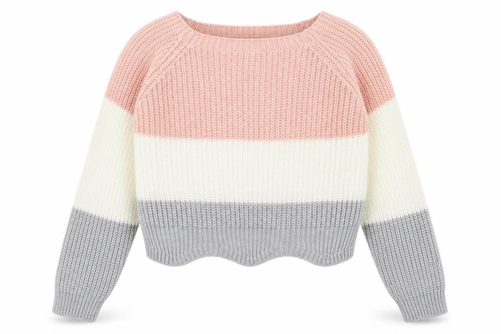 Cameo Rose Womens Multicoloured Square Neck Acrylic Pullover Jumper Size M - Colourblock