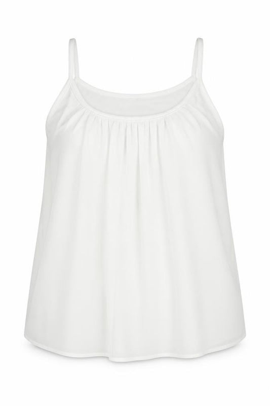 Preworn Womens White Polyester Camisole Tank Size 3XL Scoop Neck