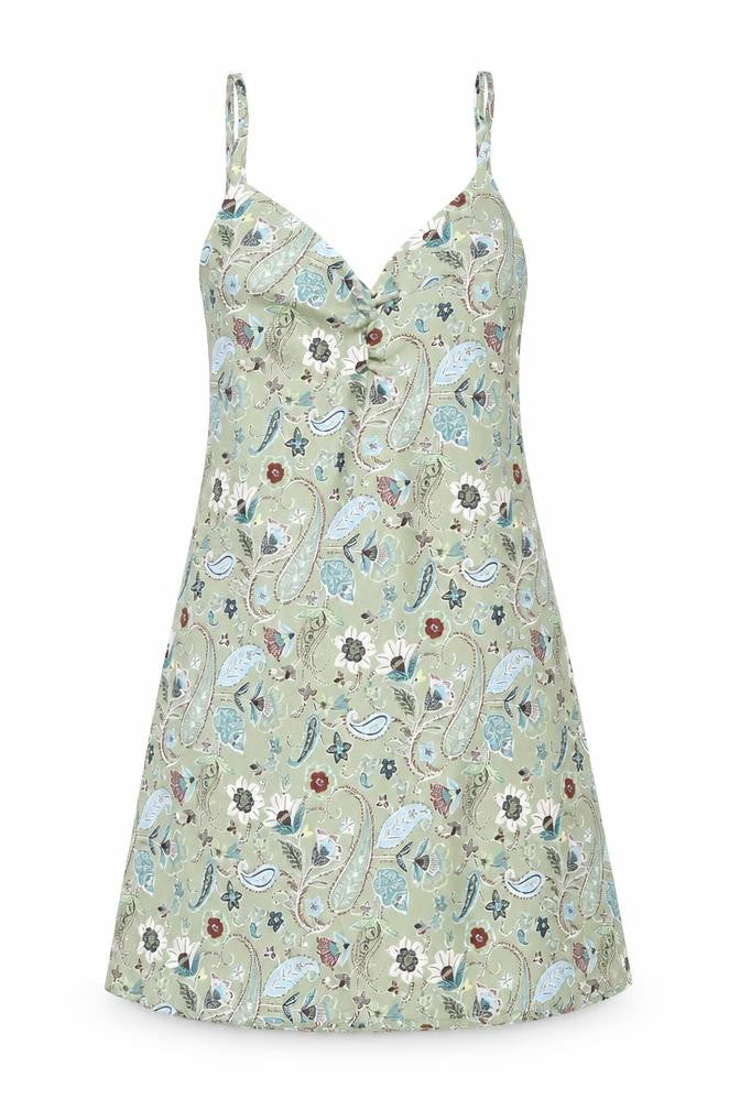 Stradavarius Womens Multicoloured Floral Polyester Slip Dress Size S V-Neck Pullover