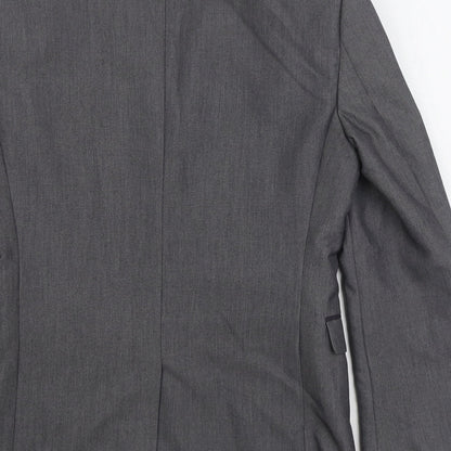 Next Mens Grey Polyester Jacket Suit Jacket Size 36