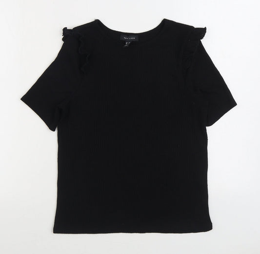 New Look Womens Black Boat Neck Viscose Pullover Jumper Size 10