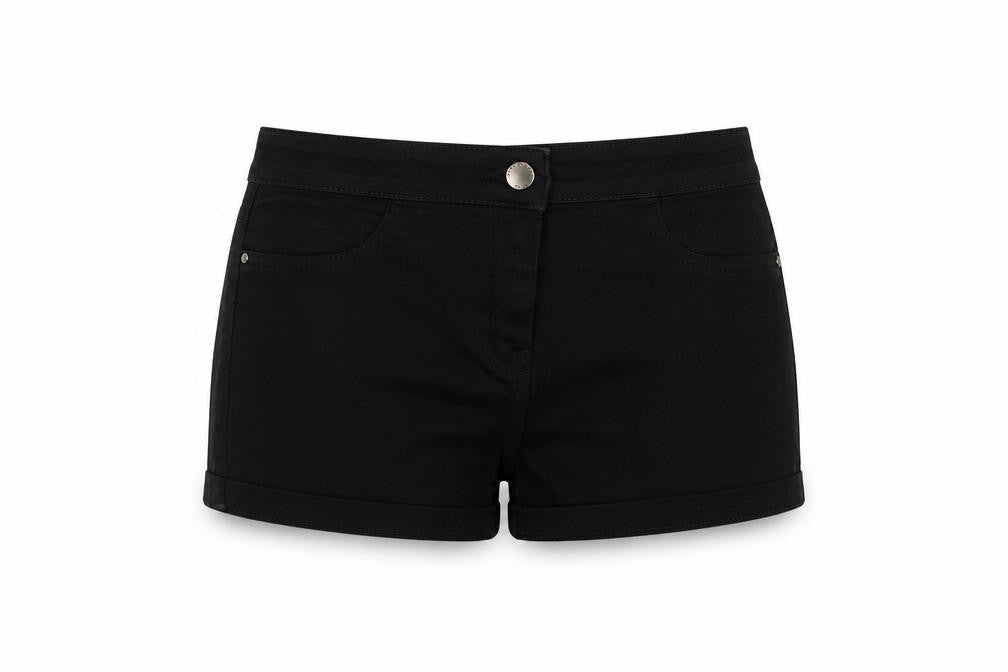 Matalan Womens Black Cotton Cropped Jeans Size 10 Regular Zip
