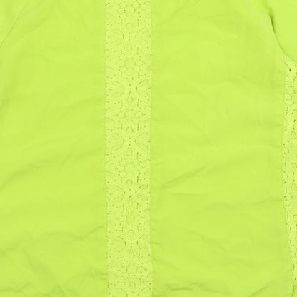 Penny Black Womens Green Polyester Basic Blouse Size 10 Boat Neck